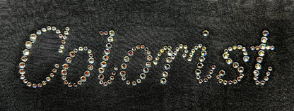 Black Ruffle Apron with Rhinestone Colorist