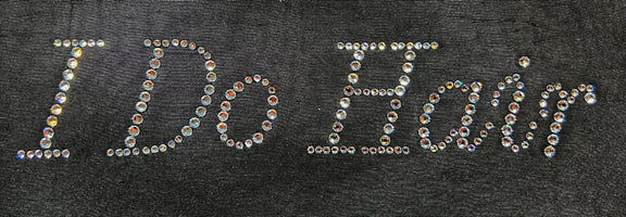 Delantal Volante Negro Con Pedrería Diseño I do hair