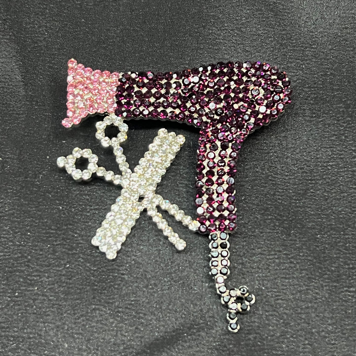 Pin de diamantes de imitación: combinación de peine de tijera y peine de soplado