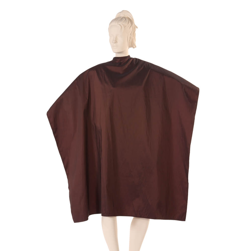 Multi-purpose Salon Cape in Brown Iridescent Silkara Fabric