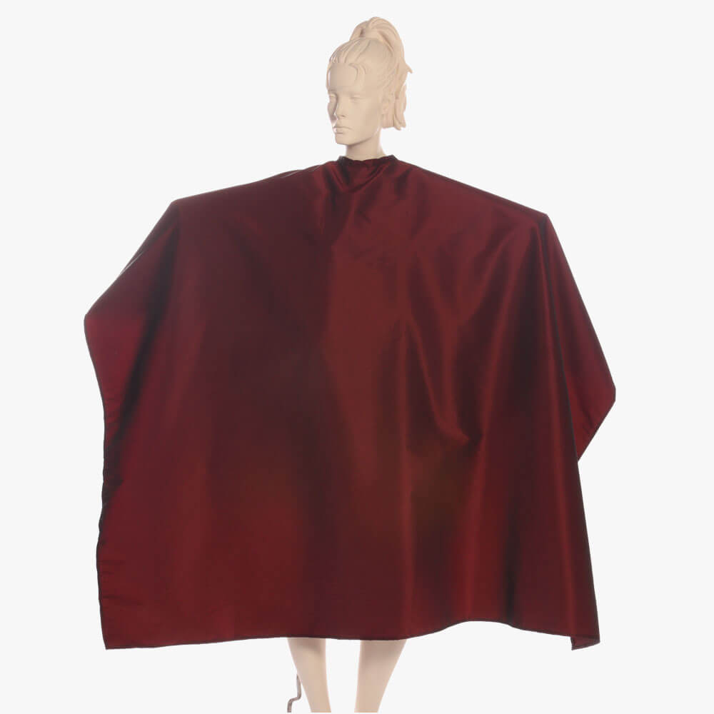 Super Salon Cape in Silkara Iridescent Fabric - Wineberry