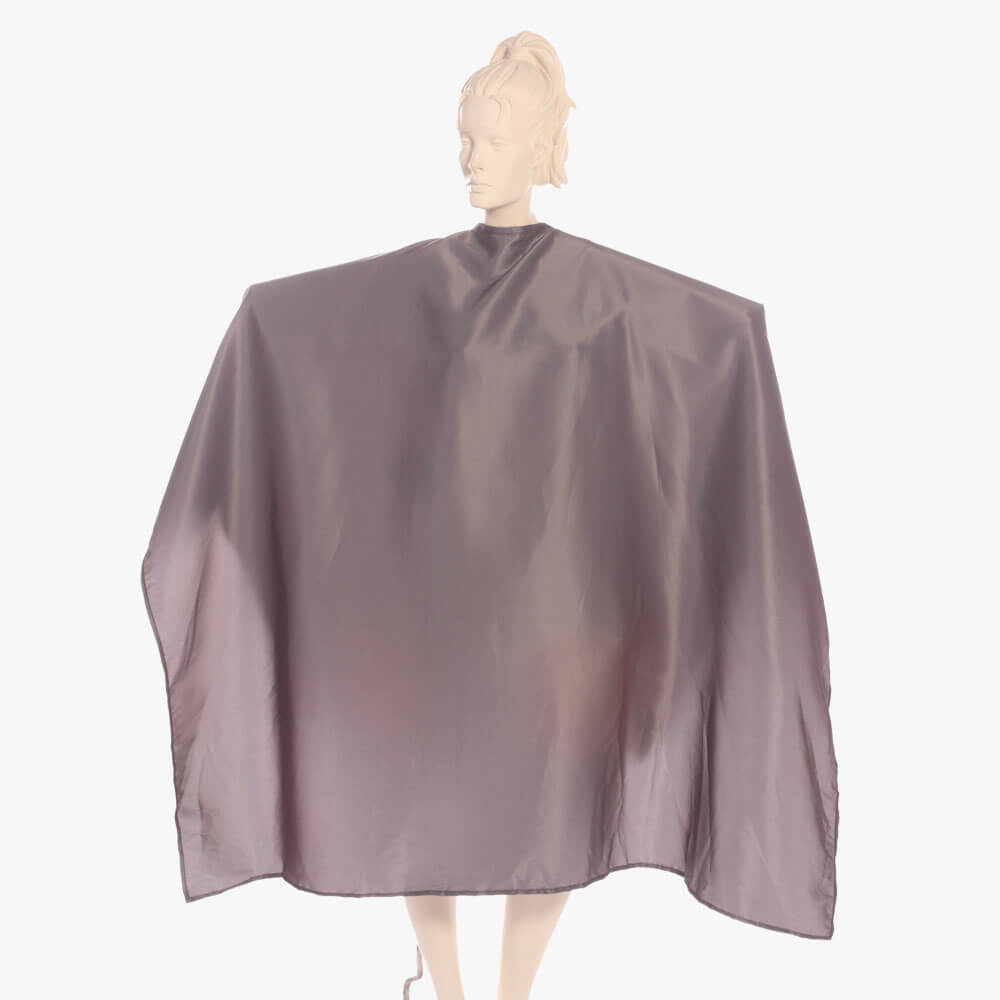 Super Salon Cape in Silkara Iridescent Fabric - Chrome