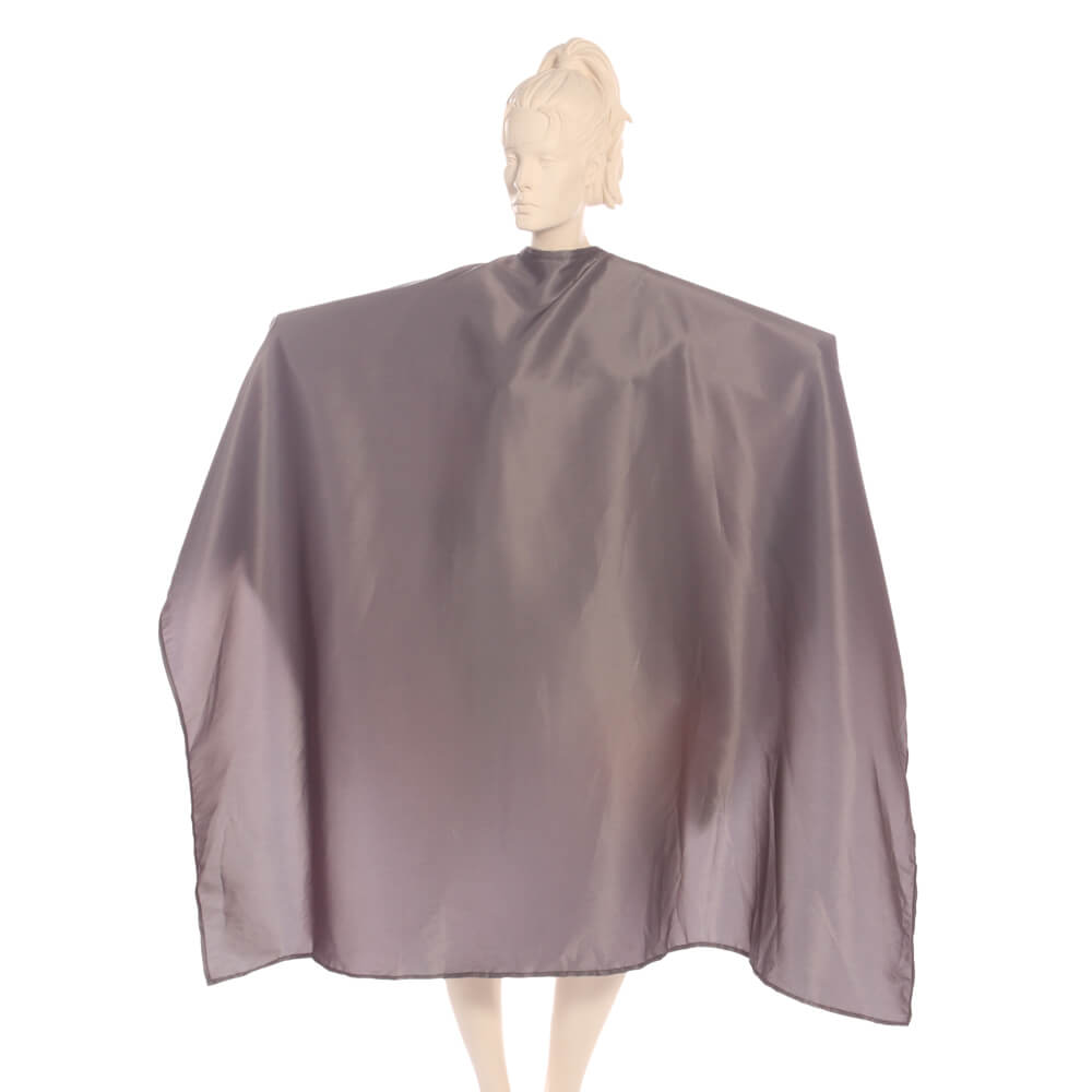 Super Salon Cape Silkara Iridescent Fabric in Chrome