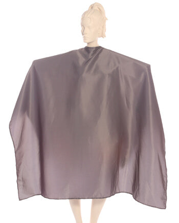 Super Salon Cape Silkara Iridescent Fabric in Chrome
