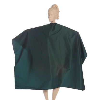 Super Salon Cape Silkara Iridescent Fabric in Dark Green