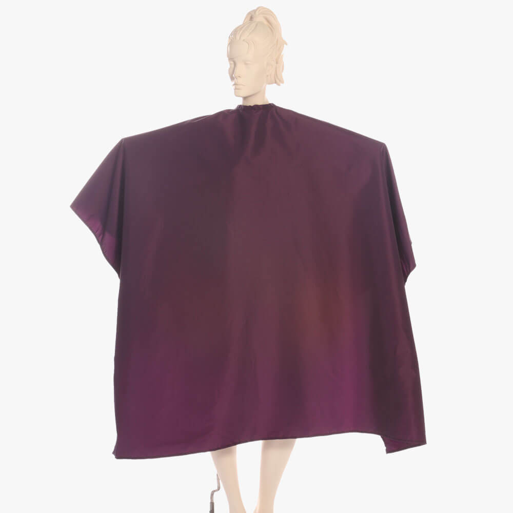 Super Salon Cape Silkara Iridescent Fabric in Wineberry