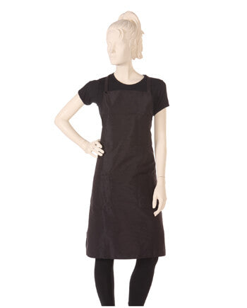 Multi-purpose Bib Apron in Black Iridescent Silkara Fabric