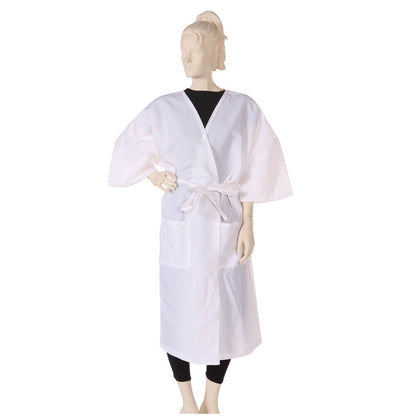 Client Gown Silkara Iridescent Fabric in White