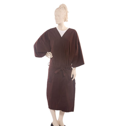 Client Gown Peachskin Fabric in Brown