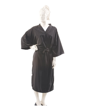 Client Gown Peachskin Fabric in Black