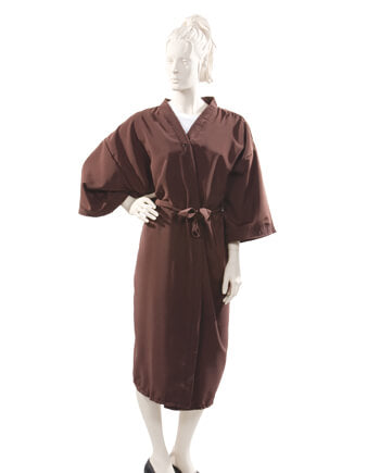 Designer Gown Peachskin Fabric in Brown