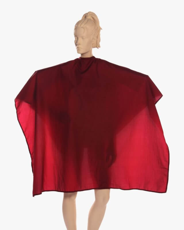 Salon Cape in 100%  Lightweight Antron Nylon Fabric in Wineberry