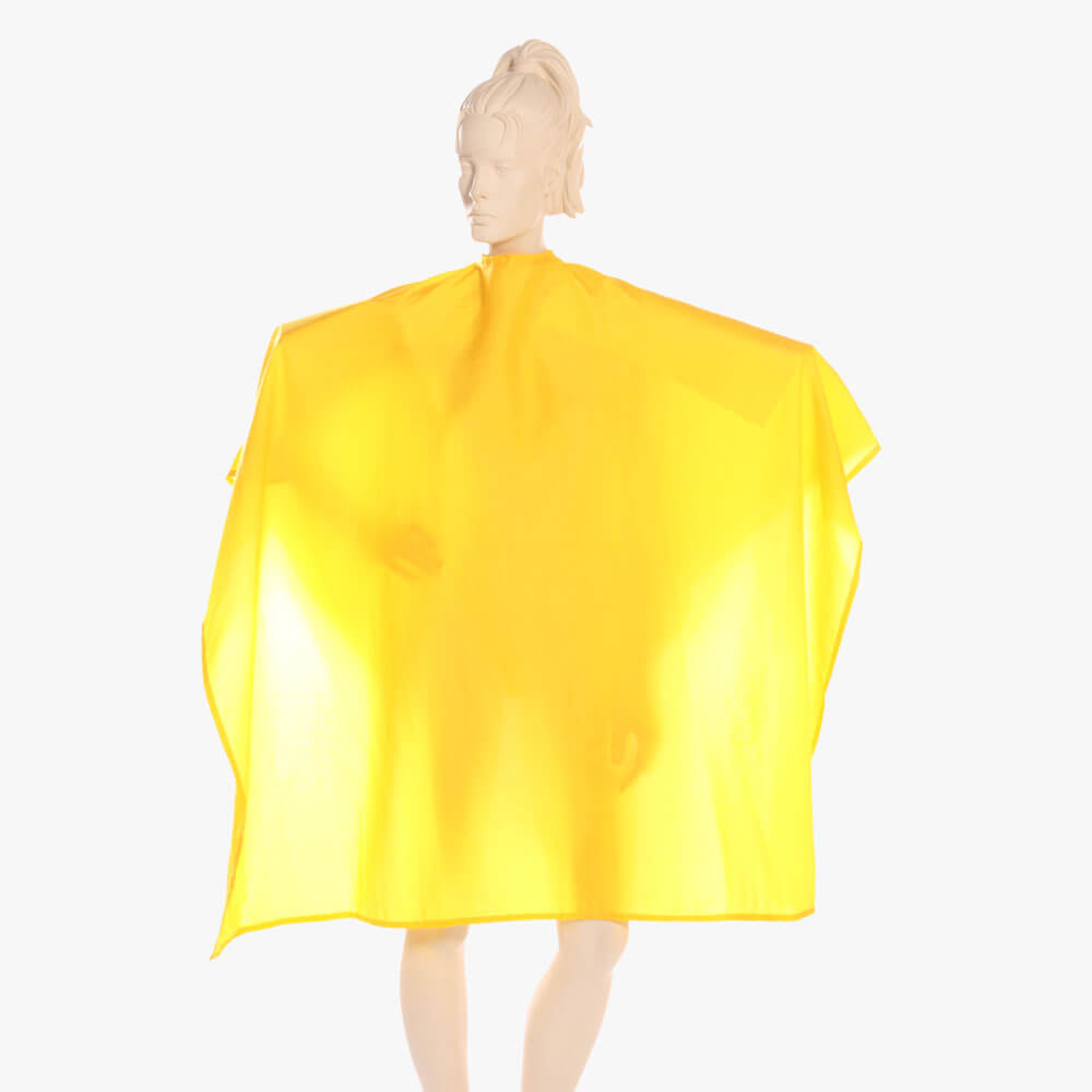 Multi-Purpose Salon Cape in 100% Lightweight Antron Nylon Fabric in Yellow