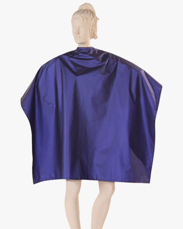 Waterproof Salon Cape In Matte Black Made With Polyurethane Fabric