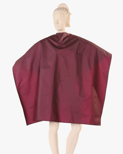 Waterproof Salon Cape In Matte Tan Made With Polyurethane Fabric