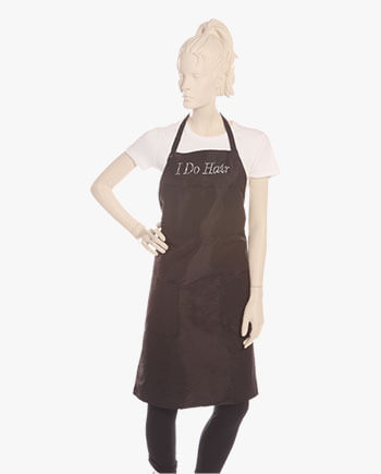Black Bib Apron With Rhinestone I Do Hair