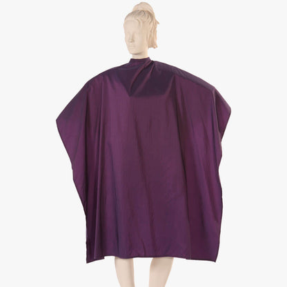 Multi-purpose Salon Cape in Purple Silkara Iridescent Fabric